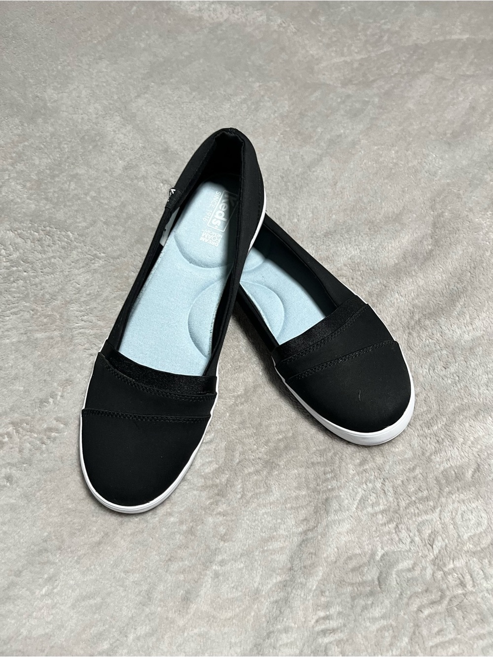 Keds Carmel Twill Womens Size 11 Shoes Black Casual Dream Foam Slip On